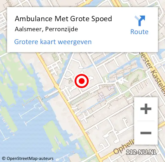 Locatie op kaart van de 112 melding: Ambulance Met Grote Spoed Naar Aalsmeer, Perronzijde op 16 november 2016 08:45