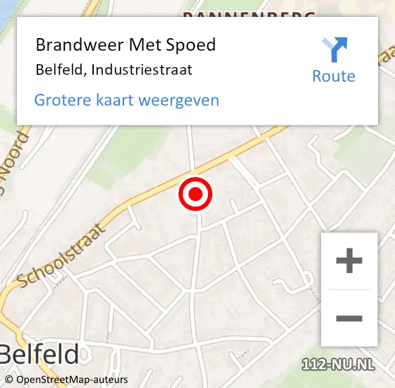 Locatie op kaart van de 112 melding: Brandweer Met Spoed Naar Belfeld, Industriestraat op 16 november 2016 13:40