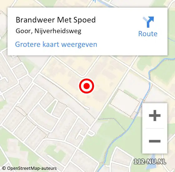 Locatie op kaart van de 112 melding: Brandweer Met Spoed Naar Goor, Nijverheidsweg op 1 januari 2014 16:51