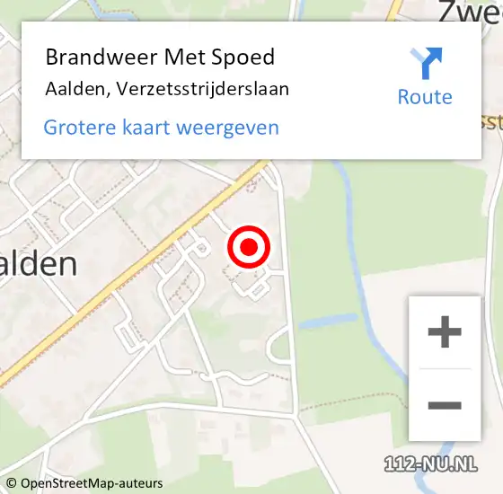 Locatie op kaart van de 112 melding: Brandweer Met Spoed Naar Aalden, Verzetsstrijderslaan op 17 november 2016 22:39