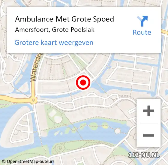 Locatie op kaart van de 112 melding: Ambulance Met Grote Spoed Naar Amersfoort, Grote Poelslak op 1 januari 2014 18:26