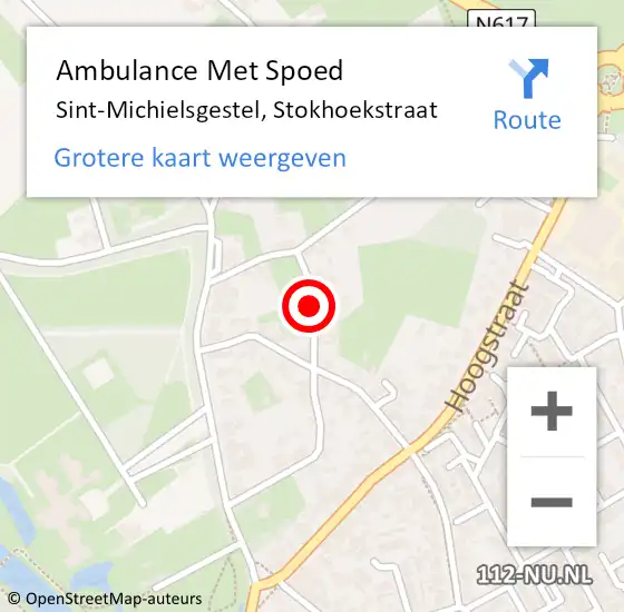 Locatie op kaart van de 112 melding: Ambulance Met Spoed Naar Sint-Michielsgestel, Stokhoekstraat op 19 november 2016 03:44