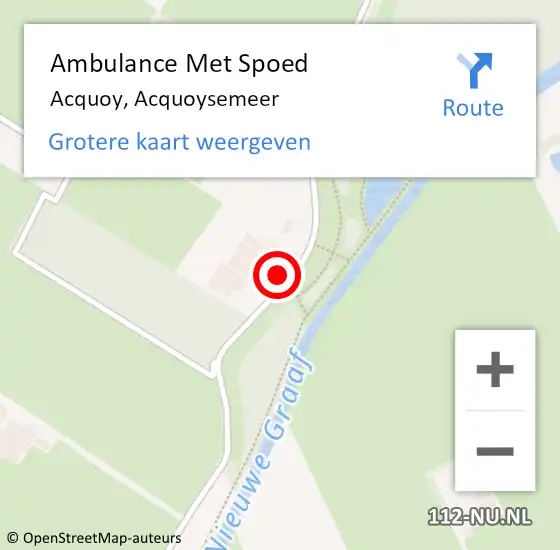 Locatie op kaart van de 112 melding: Ambulance Met Spoed Naar Acquoy, Acquoysemeer op 19 november 2016 05:06