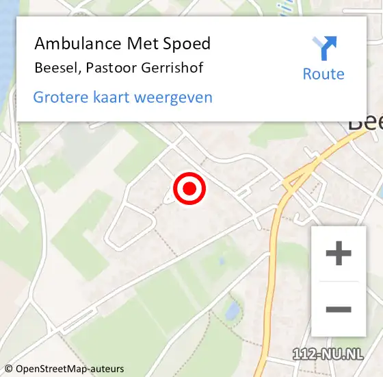 Locatie op kaart van de 112 melding: Ambulance Met Spoed Naar Beesel, Pastoor Gerrishof op 19 november 2016 06:27