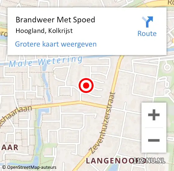 Locatie op kaart van de 112 melding: Brandweer Met Spoed Naar Hoogland, Kolkrijst op 20 november 2016 00:38