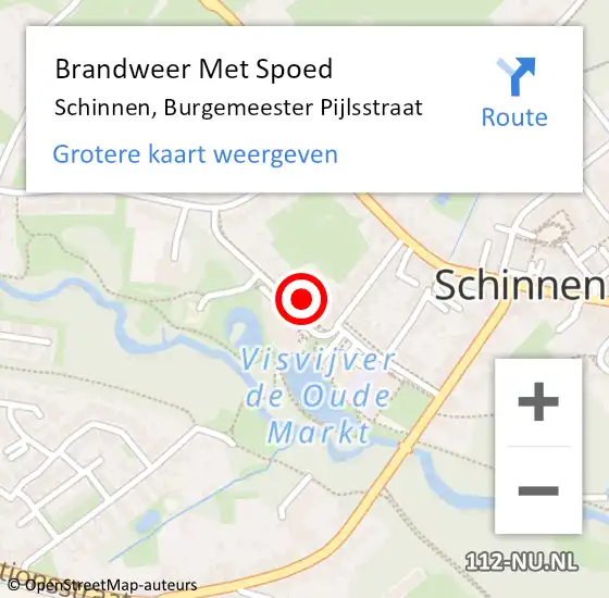 Locatie op kaart van de 112 melding: Brandweer Met Spoed Naar Schinnen, Burgemeester Pijlsstraat op 20 november 2016 11:52