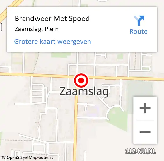 Locatie op kaart van de 112 melding: Brandweer Met Spoed Naar Zaamslag, Plein op 20 november 2016 12:20