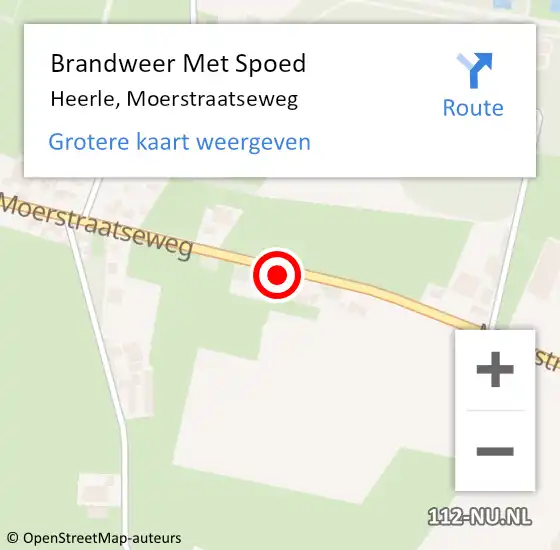 Locatie op kaart van de 112 melding: Brandweer Met Spoed Naar Heerle, Moerstraatseweg op 20 november 2016 12:43