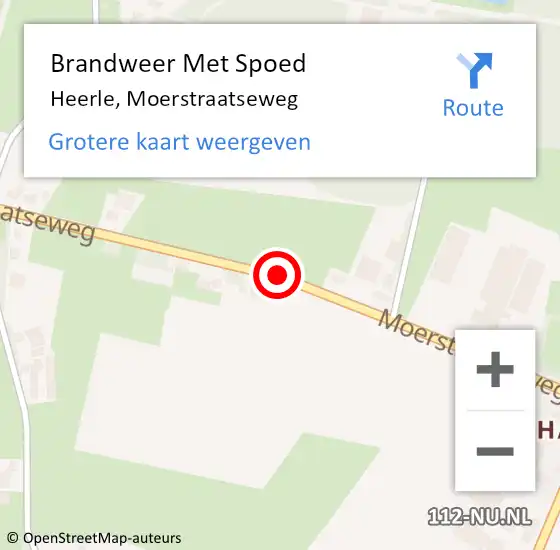 Locatie op kaart van de 112 melding: Brandweer Met Spoed Naar Heerle, Moerstraatseweg op 20 november 2016 12:48