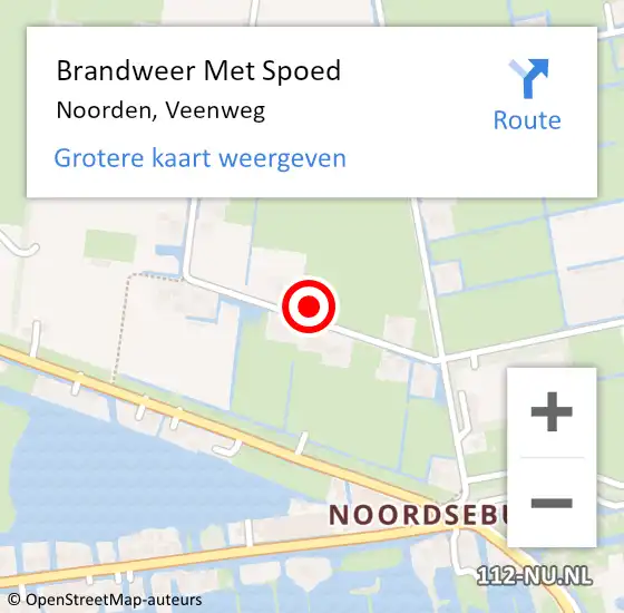 Locatie op kaart van de 112 melding: Brandweer Met Spoed Naar Noorden, Veenweg op 20 november 2016 12:56