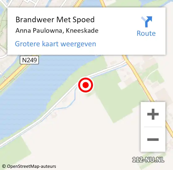 Locatie op kaart van de 112 melding: Brandweer Met Spoed Naar Anna Paulowna, Kneeskade op 20 november 2016 13:02