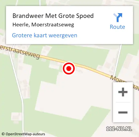 Locatie op kaart van de 112 melding: Brandweer Met Grote Spoed Naar Heerle, Moerstraatseweg op 20 november 2016 13:10