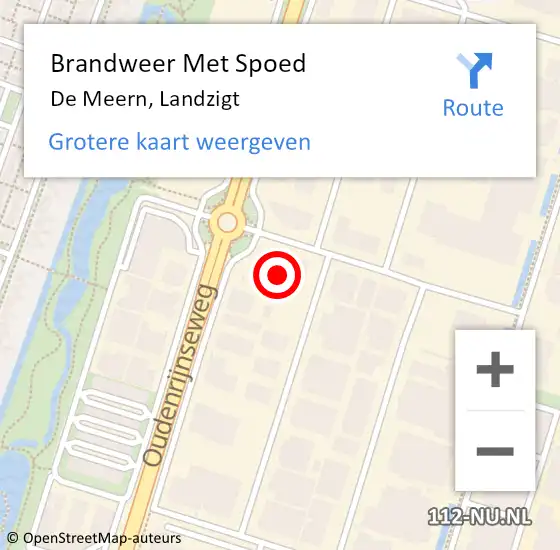 Locatie op kaart van de 112 melding: Brandweer Met Spoed Naar De Meern, Landzigt op 20 november 2016 13:12