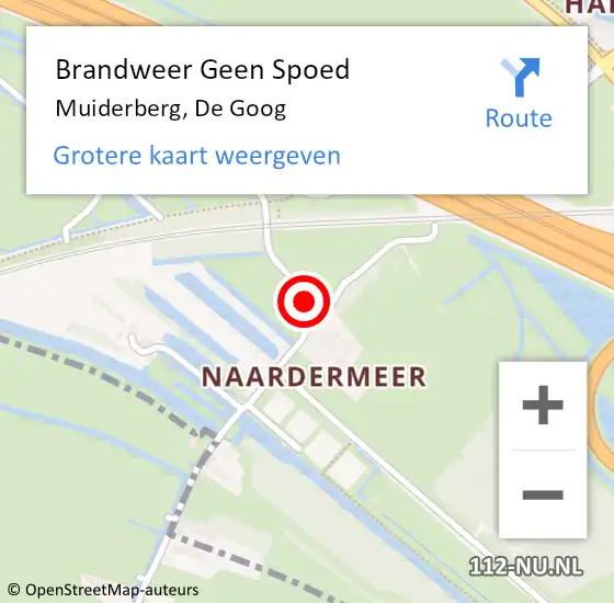 Locatie op kaart van de 112 melding: Brandweer Geen Spoed Naar Muiderberg, De Goog op 20 november 2016 13:24