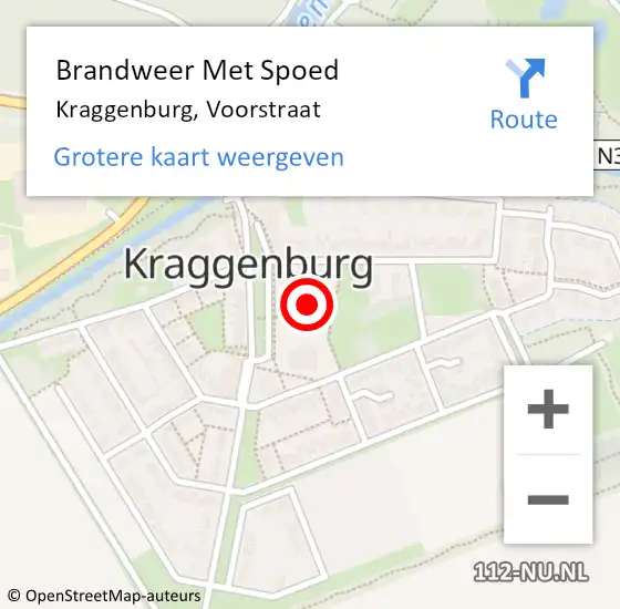 Locatie op kaart van de 112 melding: Brandweer Met Spoed Naar Kraggenburg, Voorstraat op 20 november 2016 13:28