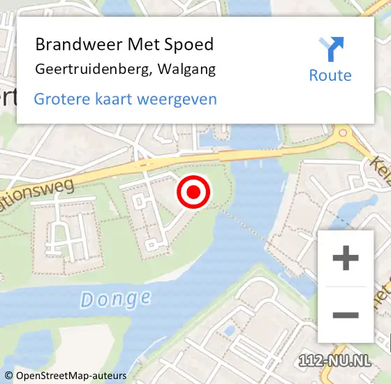 Locatie op kaart van de 112 melding: Brandweer Met Spoed Naar Geertruidenberg, Walgang op 20 november 2016 14:06