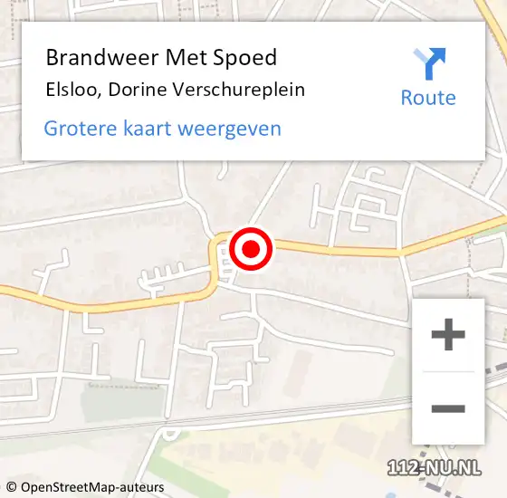 Locatie op kaart van de 112 melding: Brandweer Met Spoed Naar Elsloo, Dorine Verschureplein op 20 november 2016 14:17