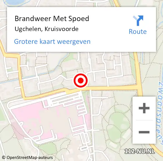 Locatie op kaart van de 112 melding: Brandweer Met Spoed Naar Ugchelen, Kruisvoorde op 20 november 2016 14:44