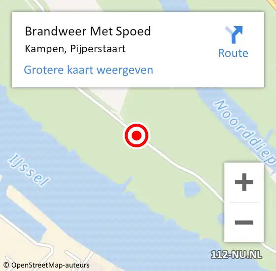 Locatie op kaart van de 112 melding: Brandweer Met Spoed Naar Kampen, Pijperstaart op 20 november 2016 17:39