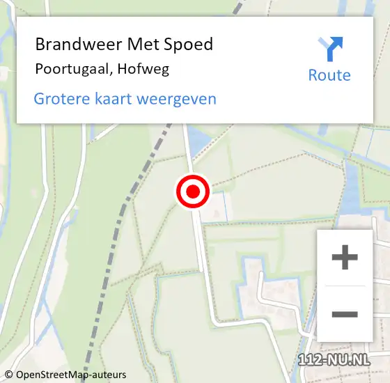 Locatie op kaart van de 112 melding: Brandweer Met Spoed Naar Poortugaal, Hofweg op 20 november 2016 19:41