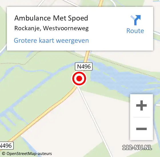 Locatie op kaart van de 112 melding: Ambulance Met Spoed Naar Rockanje, Westvoorneweg op 22 november 2016 09:00