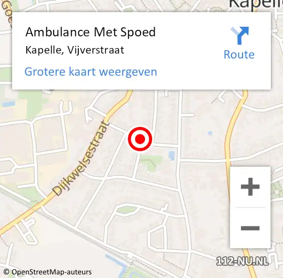 Locatie op kaart van de 112 melding: Ambulance Met Spoed Naar Kapelle, Vijverstraat op 24 november 2016 08:25