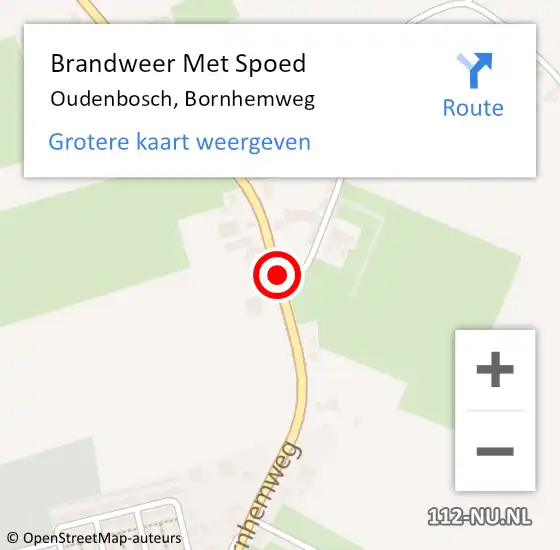 Locatie op kaart van de 112 melding: Brandweer Met Spoed Naar Oudenbosch, Bornhemweg op 24 november 2016 15:42