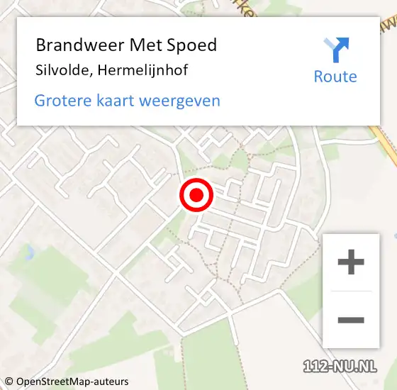 Locatie op kaart van de 112 melding: Brandweer Met Spoed Naar Silvolde, Hermelijnhof op 24 november 2016 21:03