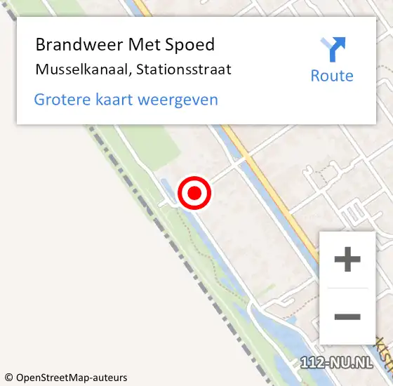 Locatie op kaart van de 112 melding: Brandweer Met Spoed Naar Musselkanaal, Stationsstraat op 25 november 2016 03:24