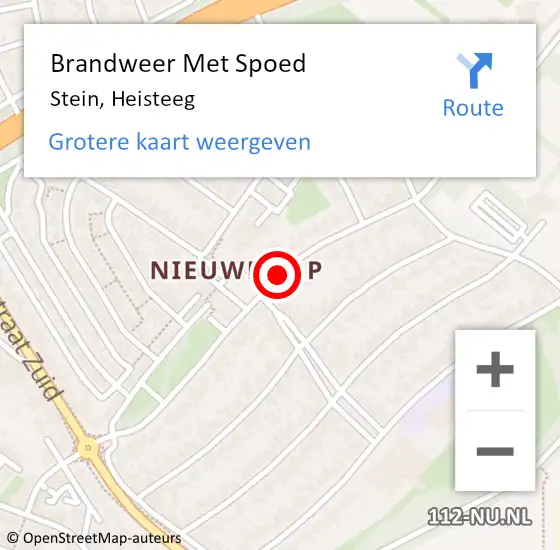 Locatie op kaart van de 112 melding: Brandweer Met Spoed Naar Stein, Heisteeg op 25 november 2016 19:02