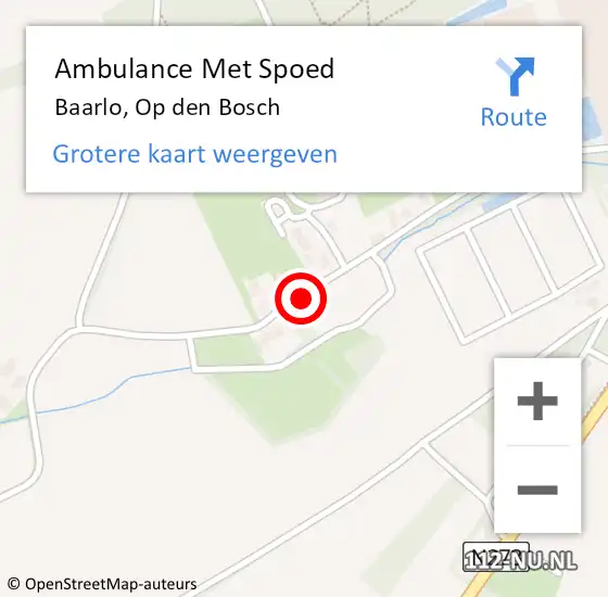 Locatie op kaart van de 112 melding: Ambulance Met Spoed Naar Baarlo, Op den Bosch op 2 januari 2014 15:23