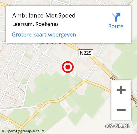 Locatie op kaart van de 112 melding: Ambulance Met Spoed Naar Leersum, Roekenes op 26 november 2016 11:03