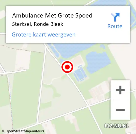 Locatie op kaart van de 112 melding: Ambulance Met Grote Spoed Naar Sterksel, Ronde Bleek op 26 november 2016 18:12