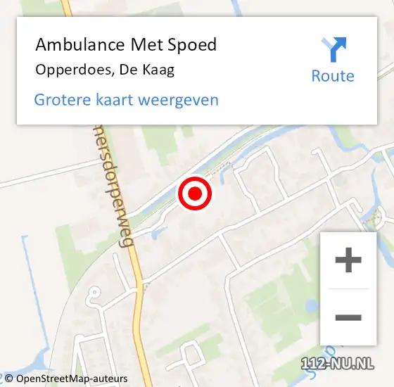 Locatie op kaart van de 112 melding: Ambulance Met Spoed Naar Opperdoes, De Kaag op 27 november 2016 10:49