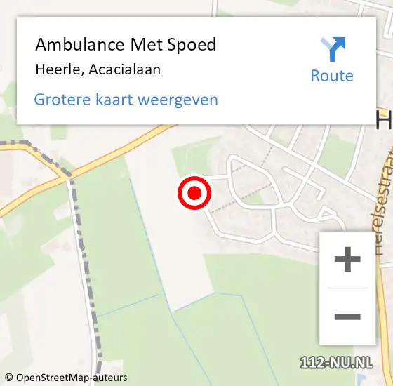 Locatie op kaart van de 112 melding: Ambulance Met Spoed Naar Heerle, Acacialaan op 27 november 2016 16:31
