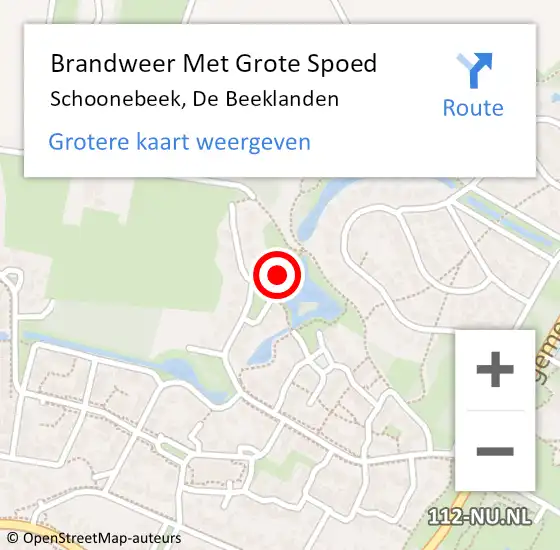 Locatie op kaart van de 112 melding: Brandweer Met Grote Spoed Naar Schoonebeek, De Beeklanden op 27 november 2016 17:30