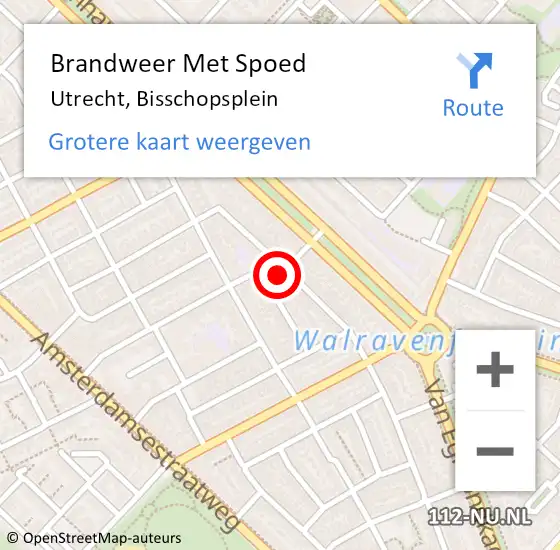Locatie op kaart van de 112 melding: Brandweer Met Spoed Naar Utrecht, Bisschopsplein op 2 januari 2014 19:39