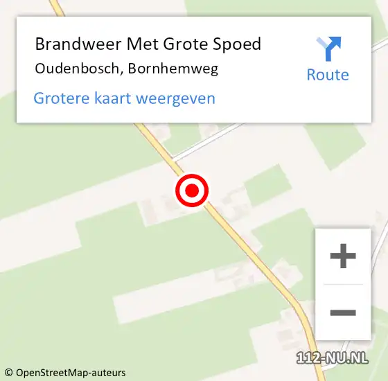 Locatie op kaart van de 112 melding: Brandweer Met Grote Spoed Naar Oudenbosch, Bornhemweg op 28 november 2016 14:36