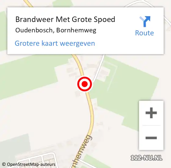 Locatie op kaart van de 112 melding: Brandweer Met Grote Spoed Naar Oudenbosch, Bornhemweg op 28 november 2016 14:39