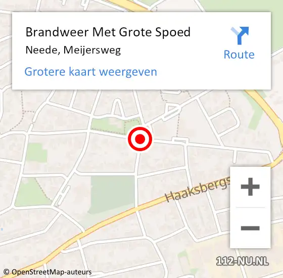 Locatie op kaart van de 112 melding: Brandweer Met Grote Spoed Naar Neede, Meijersweg op 28 november 2016 21:06