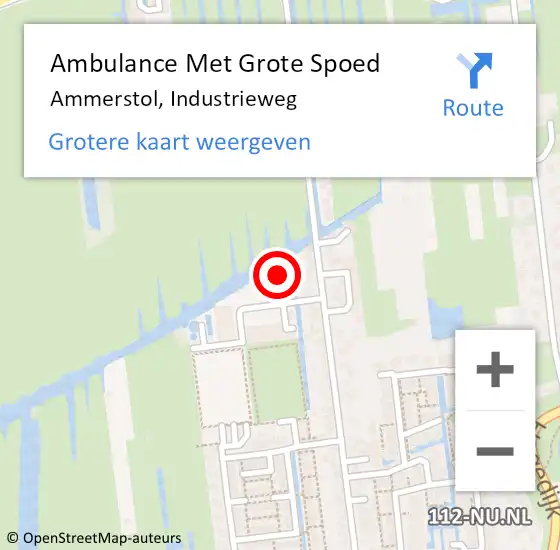 Locatie op kaart van de 112 melding: Ambulance Met Grote Spoed Naar Ammerstol, Industrieweg op 2 januari 2014 21:04