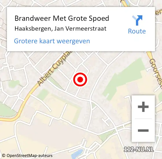 Locatie op kaart van de 112 melding: Brandweer Met Grote Spoed Naar Haaksbergen, Jan Vermeerstraat op 2 januari 2014 21:37