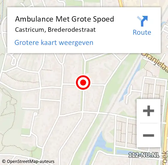 Locatie op kaart van de 112 melding: Ambulance Met Grote Spoed Naar Castricum, Tweede Groenelaan op 2 januari 2014 22:22