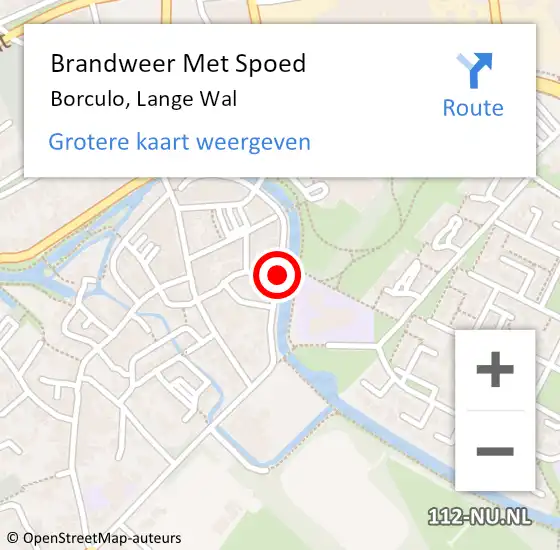 Locatie op kaart van de 112 melding: Brandweer Met Spoed Naar Borculo, Lange Wal op 29 november 2016 16:16