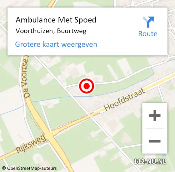 Locatie op kaart van de 112 melding: Ambulance Met Spoed Naar Voorthuizen, Buurtweg op 29 november 2016 20:05