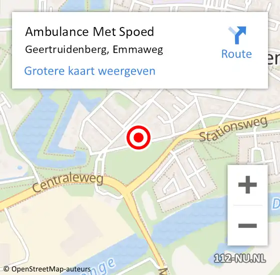 Locatie op kaart van de 112 melding: Ambulance Met Spoed Naar Geertruidenberg, Emmaweg op 30 november 2016 07:17