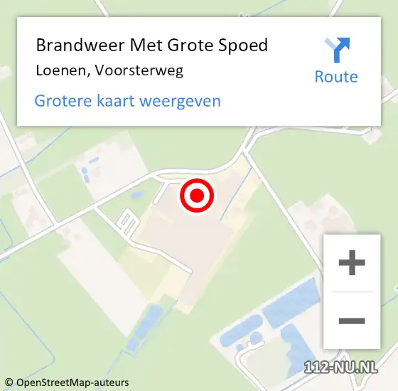 Locatie op kaart van de 112 melding: Brandweer Met Grote Spoed Naar Loenen, Voorsterweg op 30 november 2016 11:11