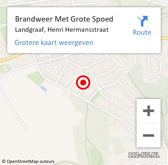 Locatie op kaart van de 112 melding: Brandweer Met Grote Spoed Naar Landgraaf, Henri Hermansstraat op 30 november 2016 15:32