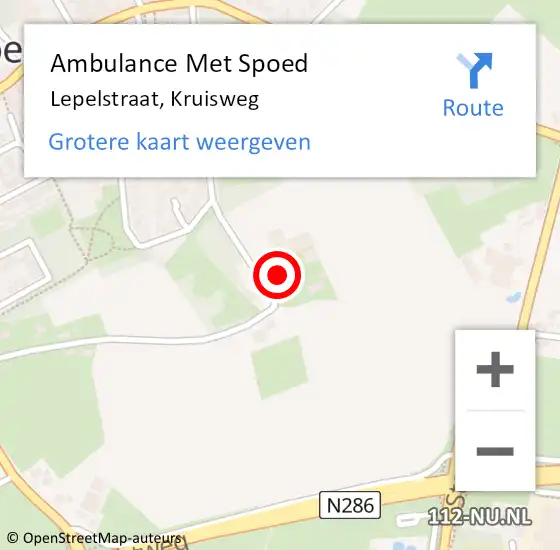 Locatie op kaart van de 112 melding: Ambulance Met Spoed Naar Lepelstraat, Kruisweg op 30 november 2016 19:23