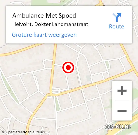 Locatie op kaart van de 112 melding: Ambulance Met Spoed Naar Helvoirt, Dokter Landmanstraat op 2 december 2016 10:29